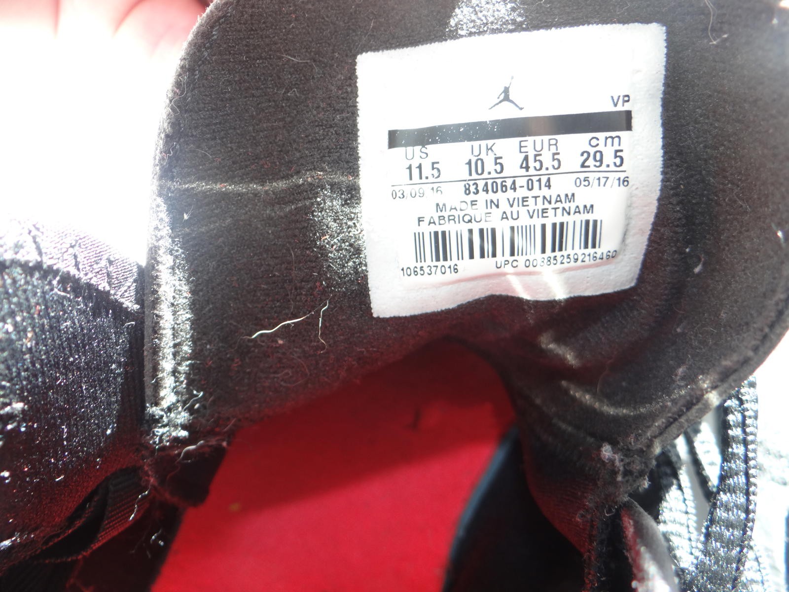 Jordan Reveal Black - 834064-014 Size 11.5