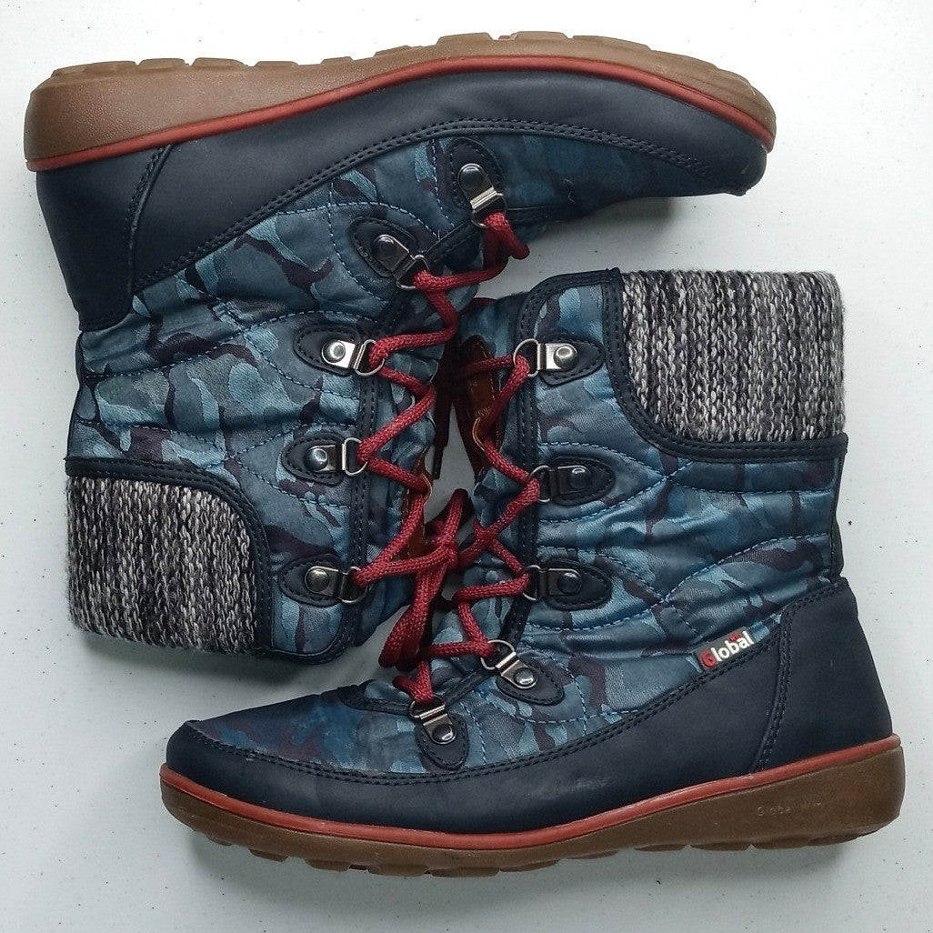 Khombu Womens Winter Boots Camo Lace Up Insulated Warm Snow Boots