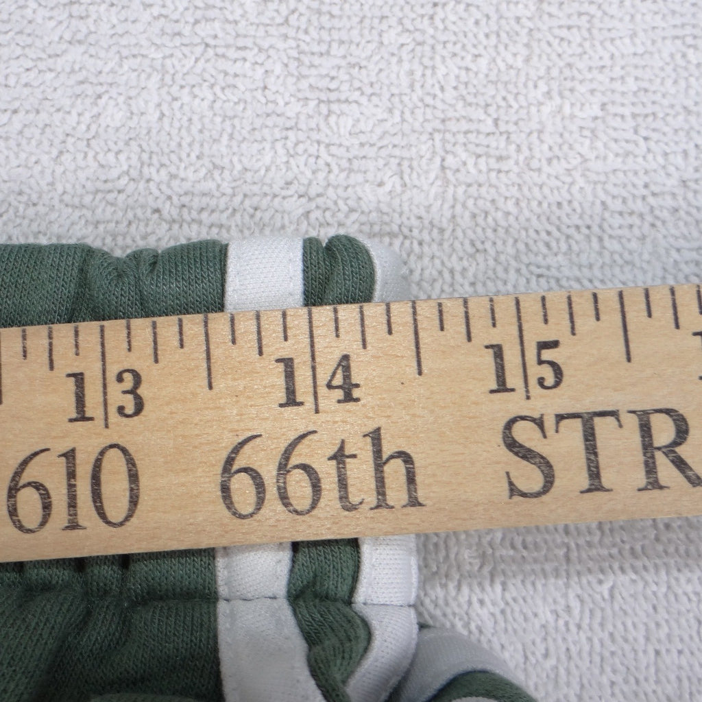 Adidas Mens 3-Stripe Fleece Jogger Sweatpants Green White Logo