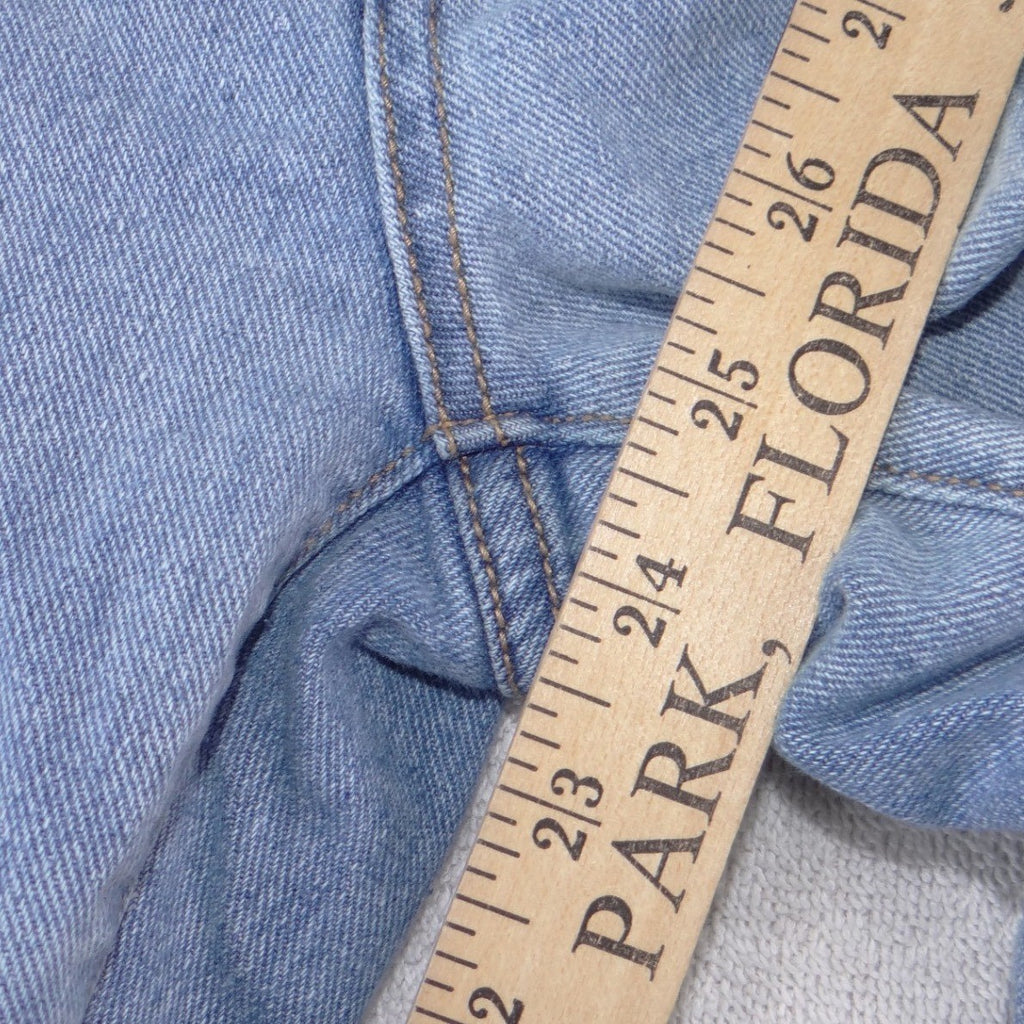 Seven7 Womens Light Wash Distressed Bootcut Jeans Ripped Knee Size 4