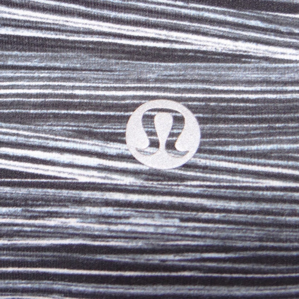 Lululemon High Rise Space Dye Mesh Panel Leggings Black Grey White Size 6