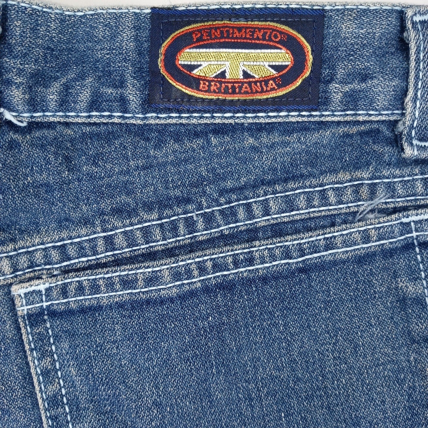 Vintage Denim Jeans High Waisted Bell Bottoms Women's Blue Wash