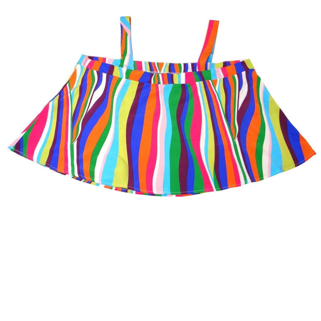 SHEIN CURVE 3XL Rainbow Stripe Tank Top Women's Plus Size