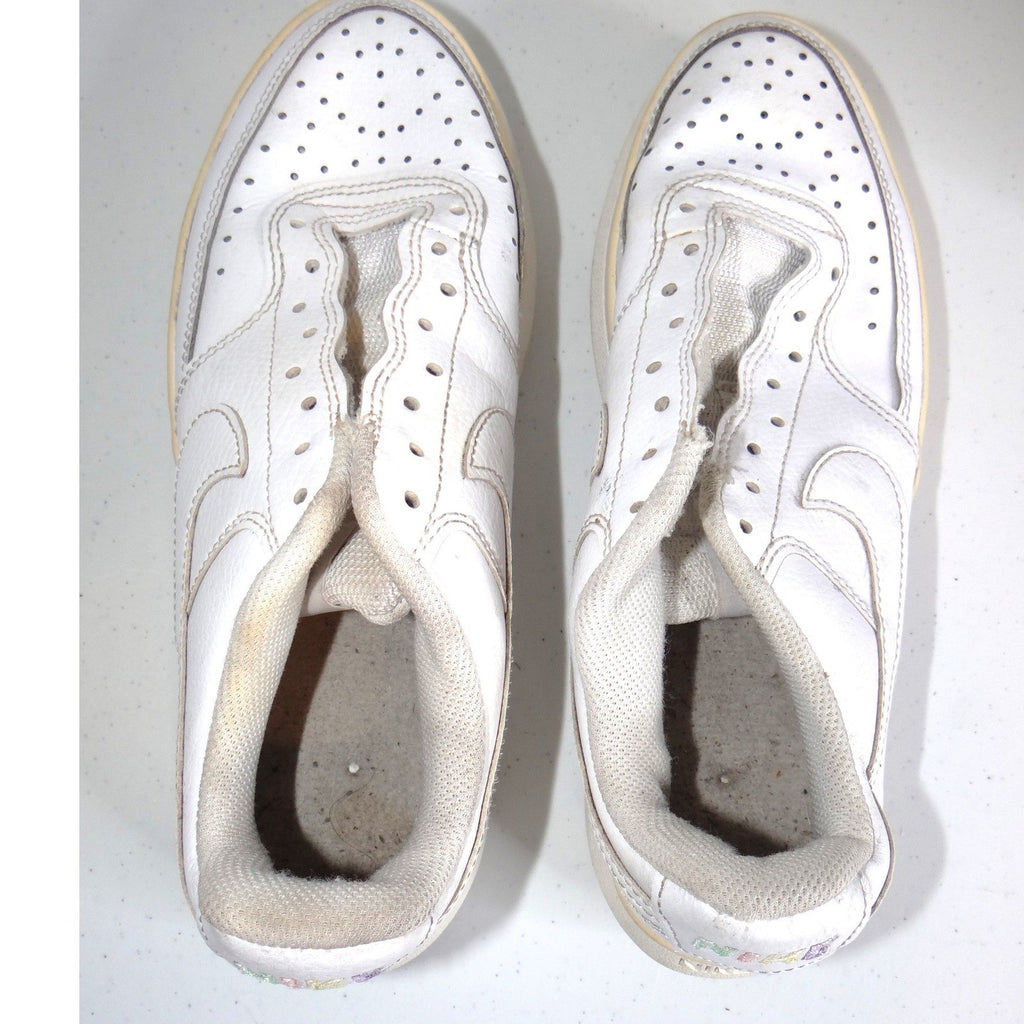 Nike Court Vision Alta Womens 8 White Platform Sneakers Rainbow Logo