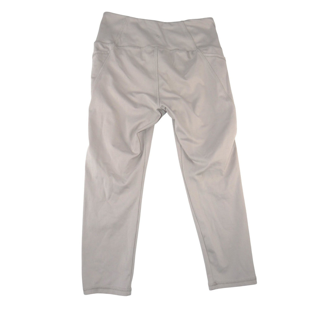 Danskin Womens High Waisted Cropped Active Leggings with Pockets Taupe Mauve M
