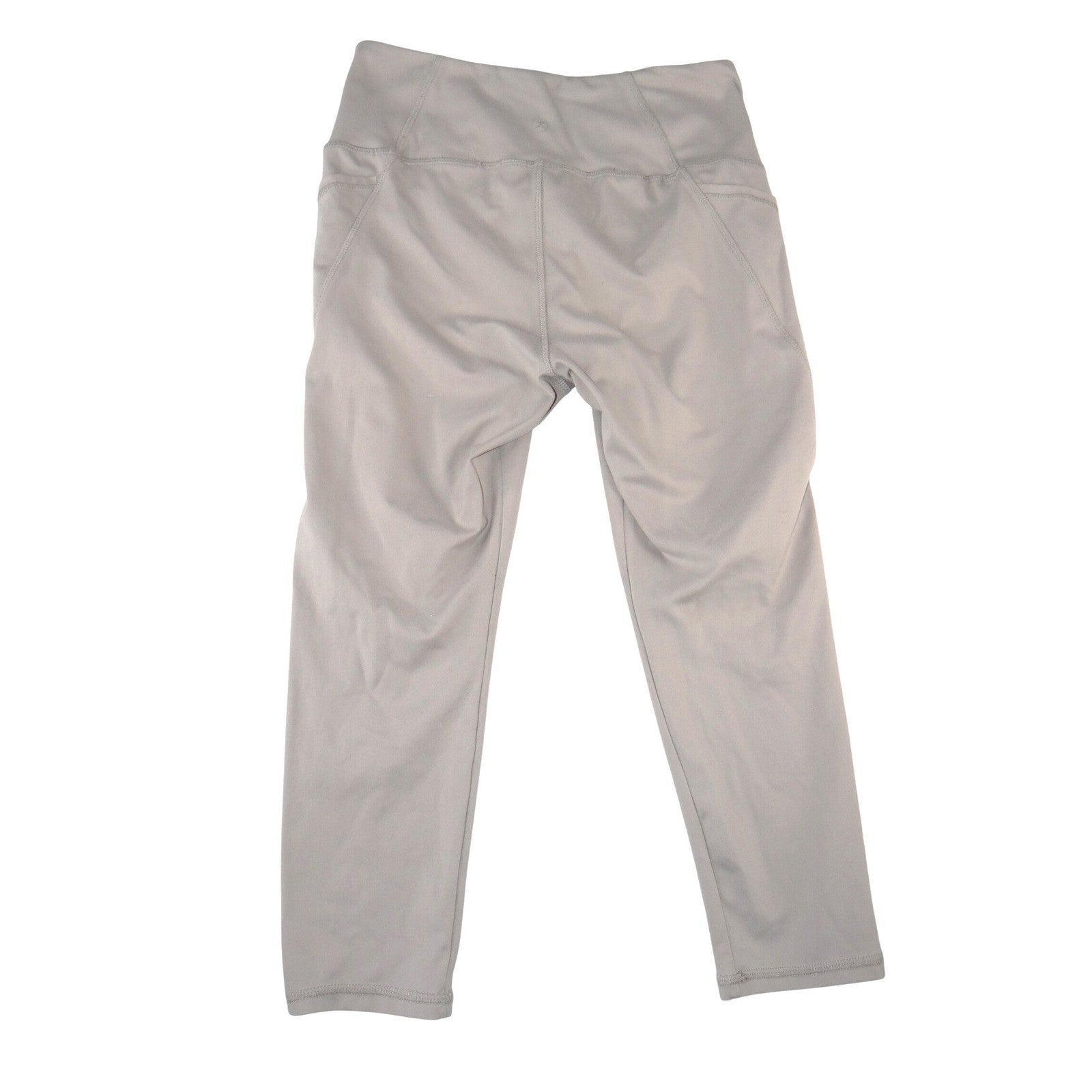 Danskin Womens High Waisted Cropped Active Leggings with Pockets Taupe Mauve M