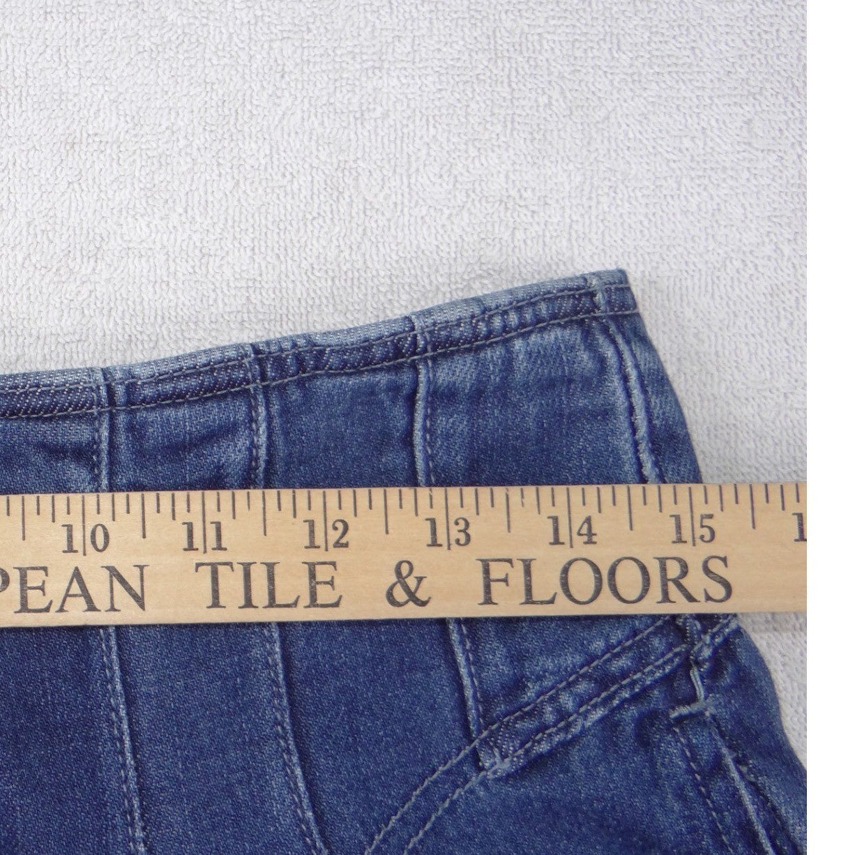 We The Free Free People Wide Leg Palazzo Jeans Blue Pleated High Waist 27