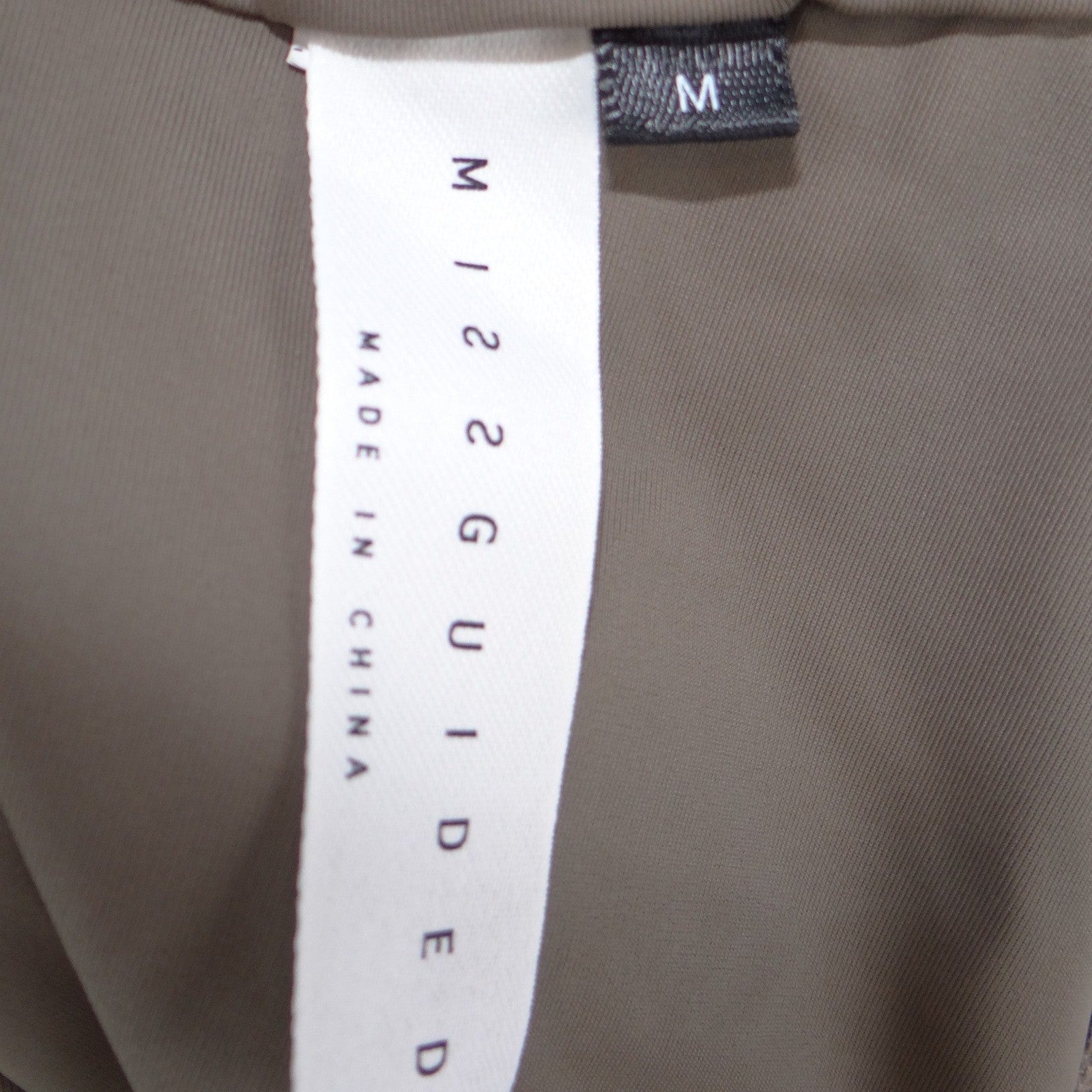 Missguided Taupe Brown Strapless Tube Top Minimalist Stretch Bandeau Bodice