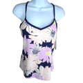 NWT-Carve Designs Stinson Tankini Top Bolinas Floral Navy Lavender Small