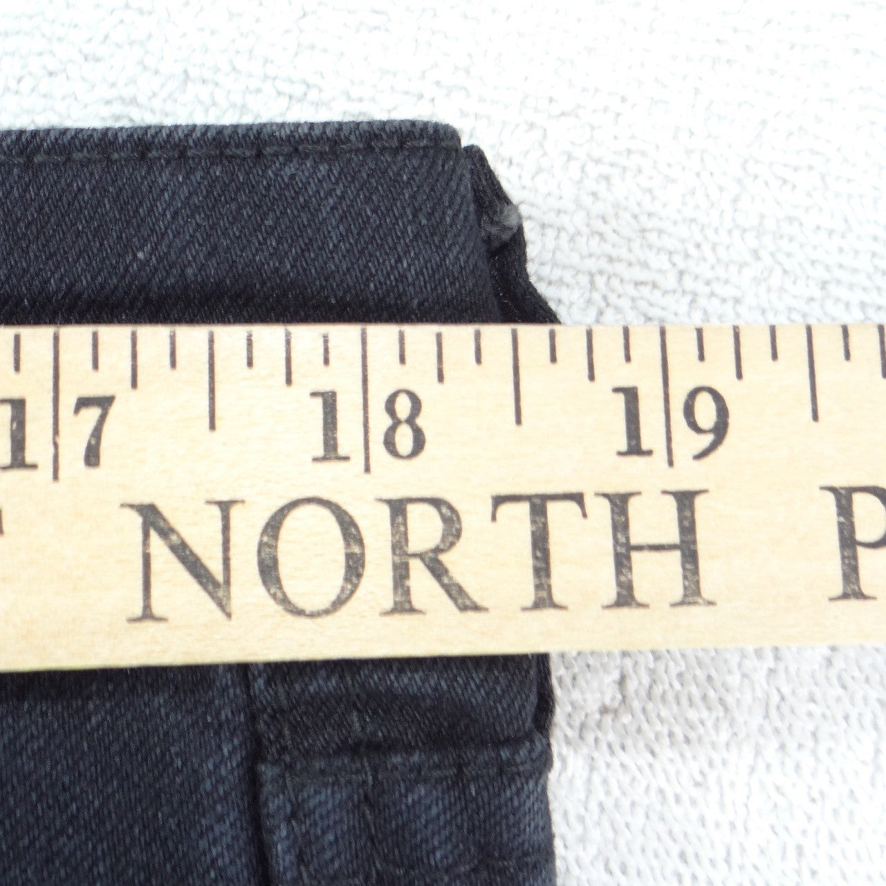 Weatherproof Vintage Mens Skinny Fit Black Stretch Jeans 36x32