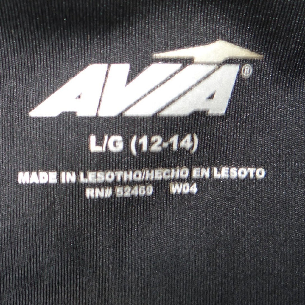 AVIA Women Black Athletic Capris Leggings Size L G 12 14