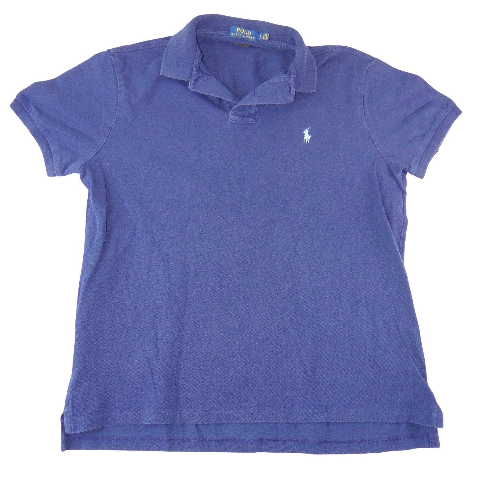 Polo Ralph Lauren Mens Navy Blue Short Sleeve Mesh Cotton Polo Shirt Large