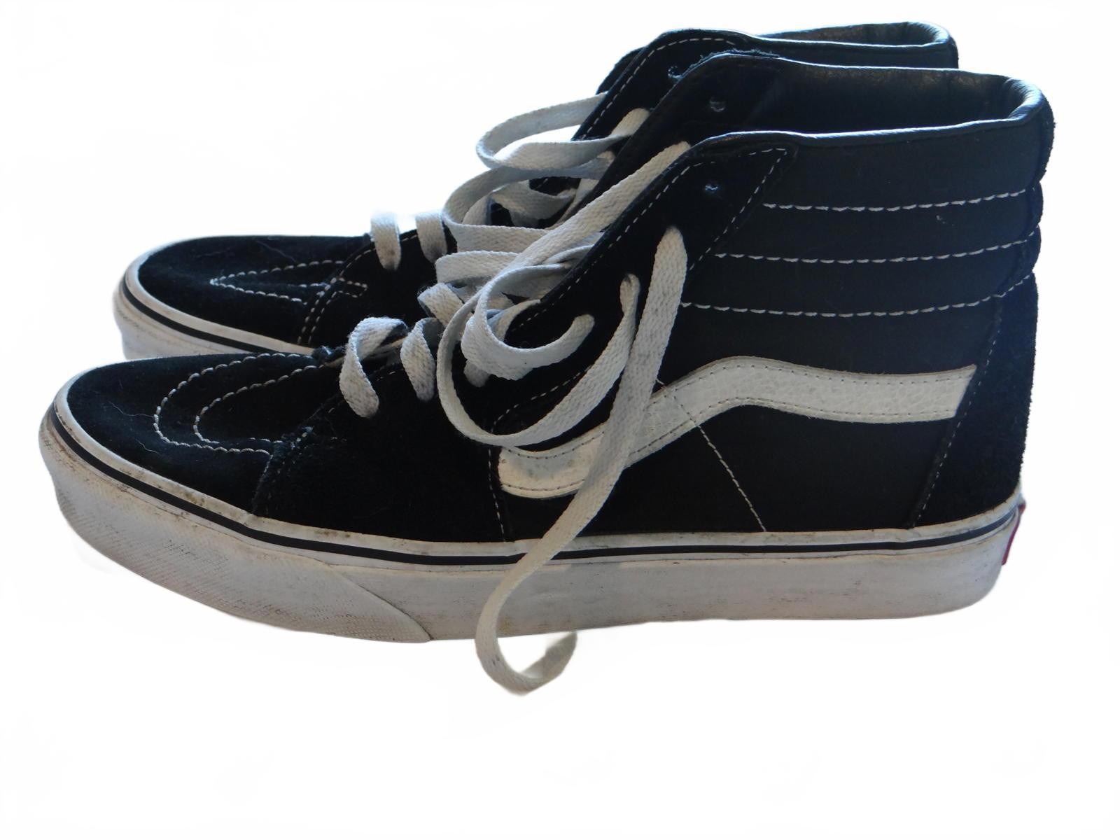 Vans Sk8-Hi Black and White High-Top Sneakers