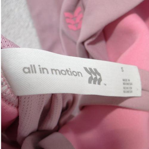 All In Motion Womens Mauve Pink Double Strap V-Neck Sports Bra Size S