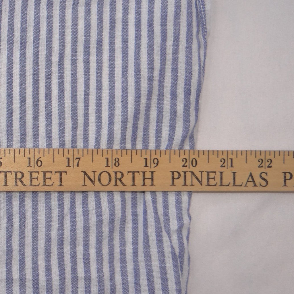 Beachlunchlounge Womens Small Blue White Striped Sleeveless V-Neck Blouse Top