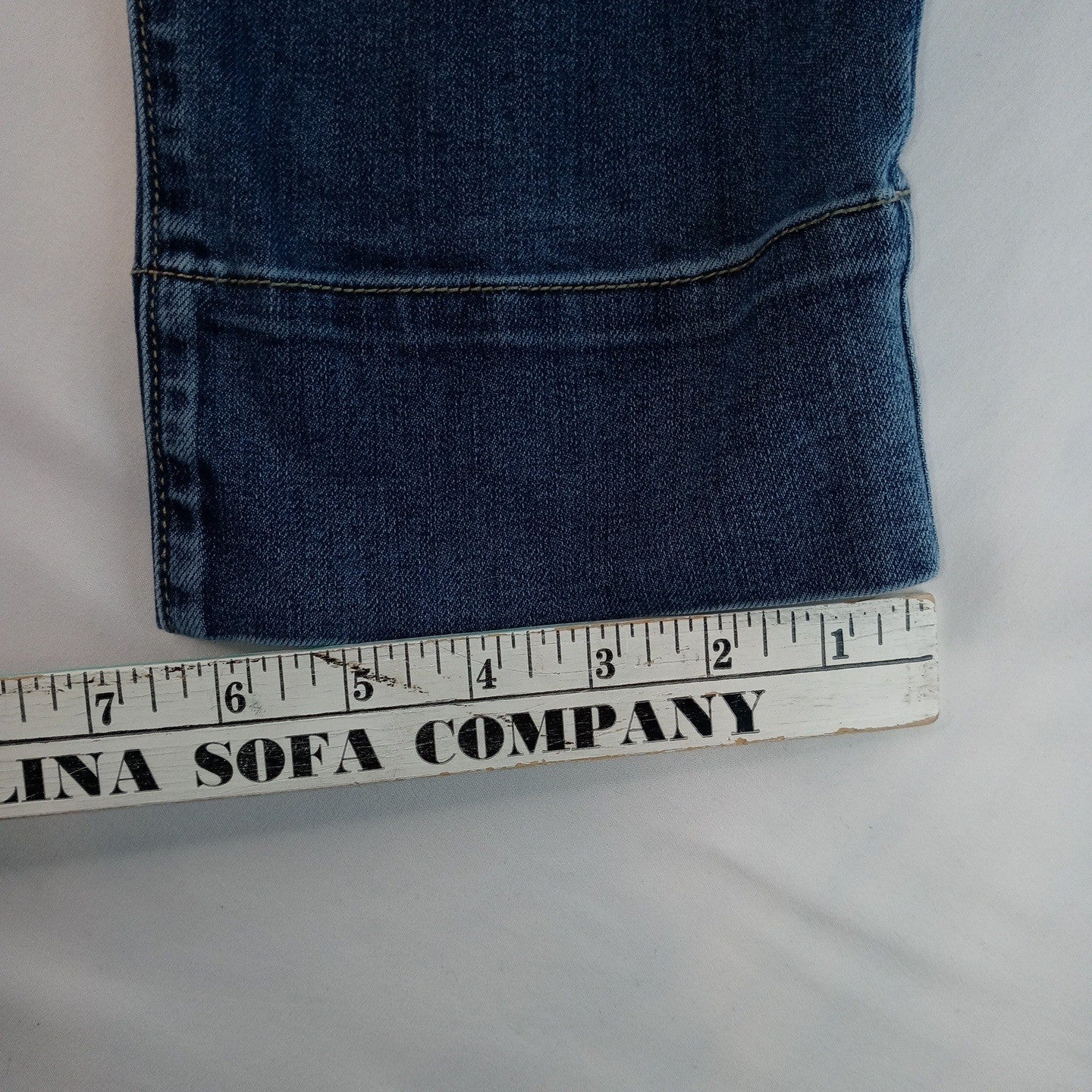 Gap Straight Crop Jeans Medi Wash Denim Cuffed Pants Women's Size 16 33