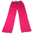 Hot Pink Scrub Pants Women's Cargo Pockets Drawstring Waist