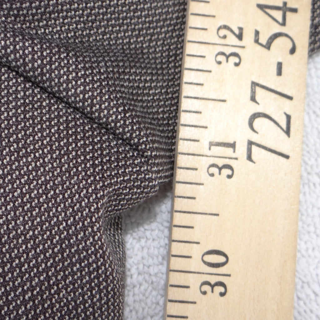 Worthington Curvy Fit Straight Leg Dress Pants Brown Textured Trousers Womens 4