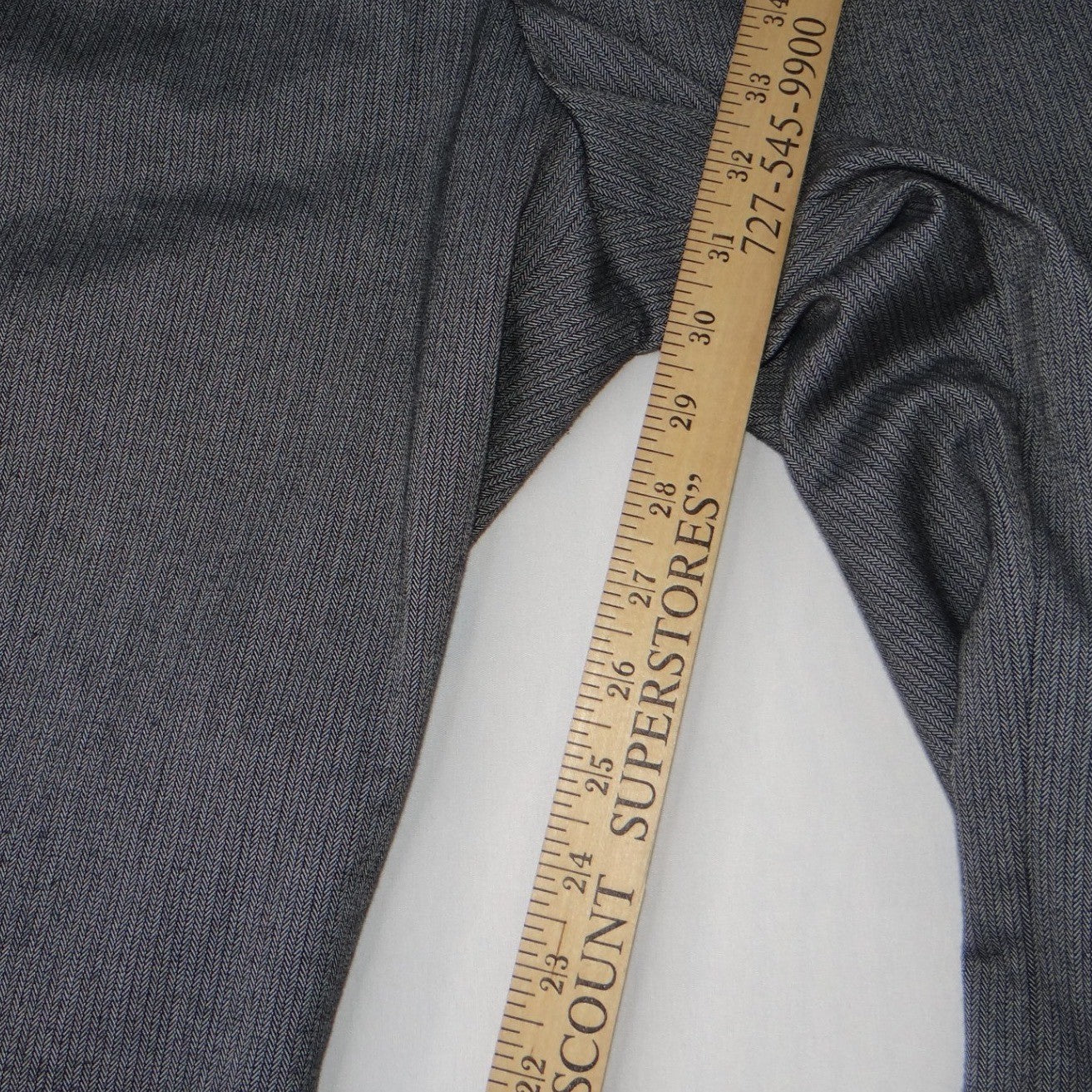 Apt 9 Womens Grey Herringbone Dress Pants Bootcut Size 10 Regular Stretch Work