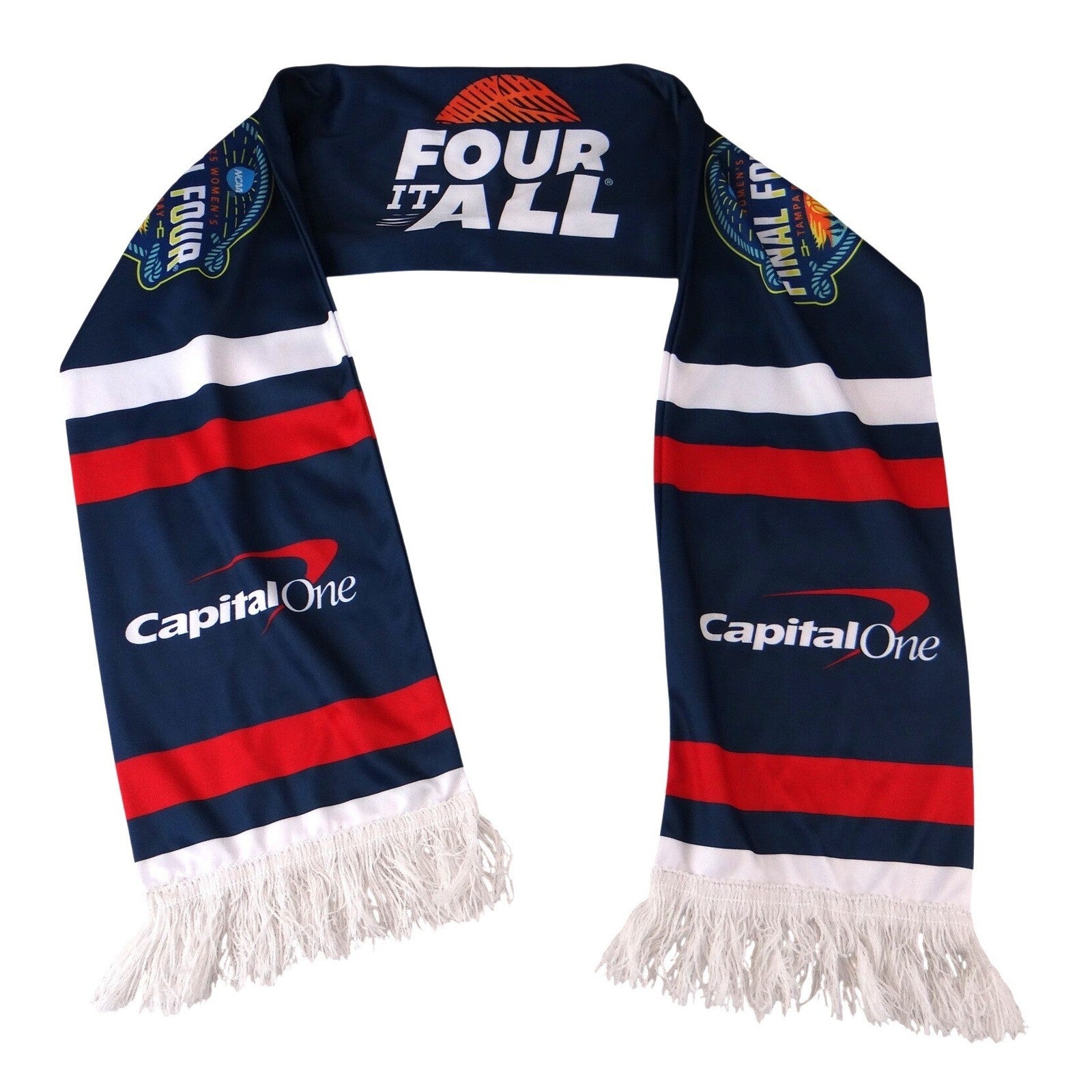 NCAA 2025 Womens Final Four Tampa Bay Scarf Four It All Capital One Navy Blue