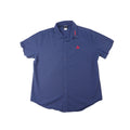 Vintage PlayStation Mens Large L Button Down Shirt Gingham Check Short Sleeve.