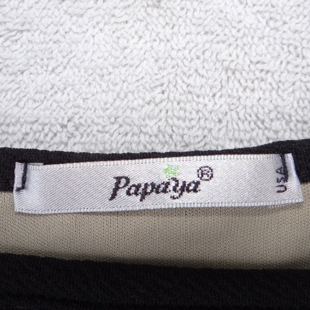 Papaya Womens Black Floral Lace High Neck Crop Top Spaghetti Strap Medium