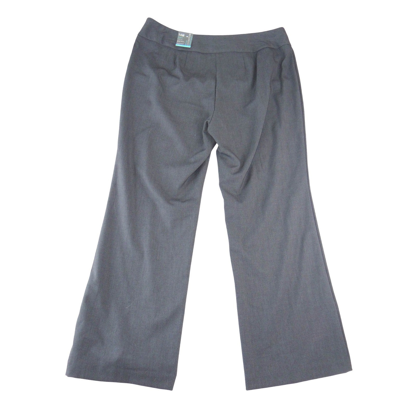 NWT Covington Essentials Petite Curvy Fit Wide Leg Dress Pants Gray 14P