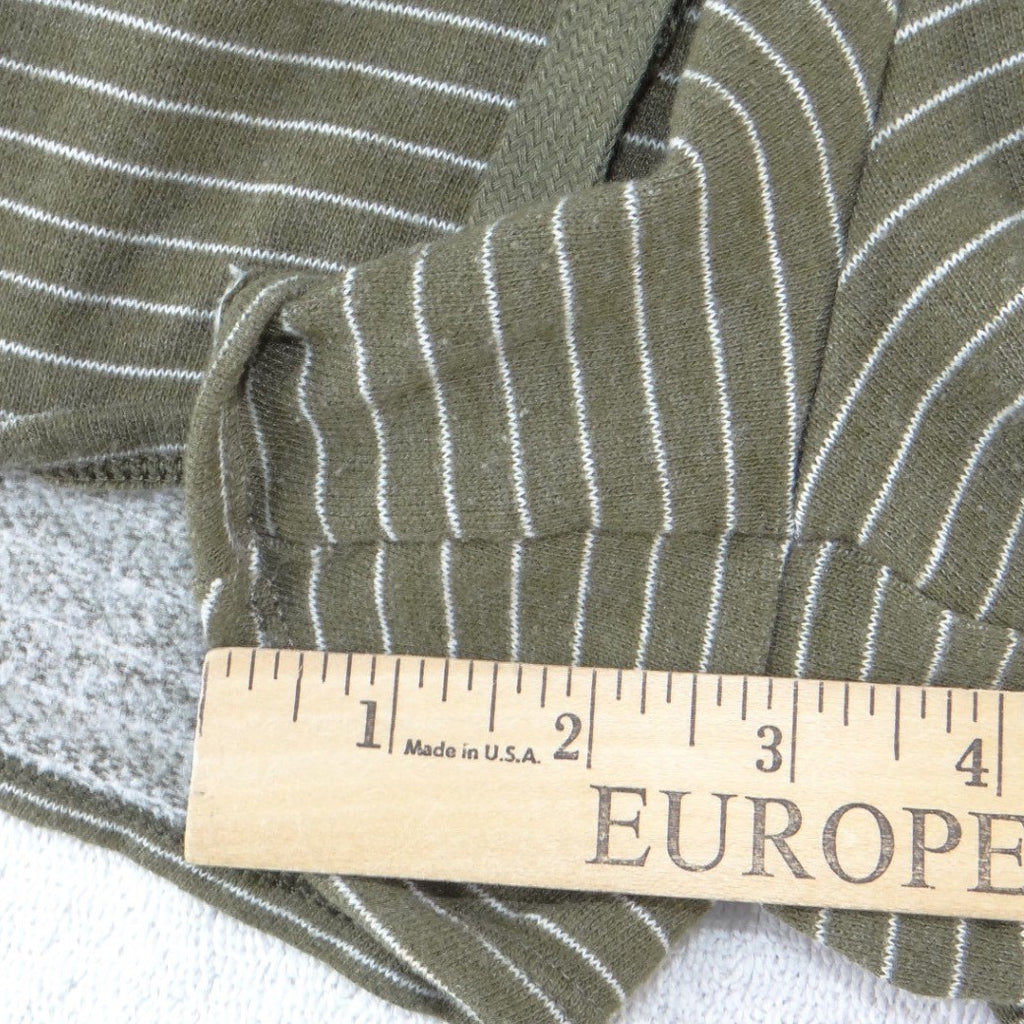 Stars Above Womens Olive Green Striped Lounge Pajama Shorts Large