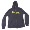 Hard Rock Tulsa Zip Up Hoodie Womens Large Black Gold Foil Rose Sequin