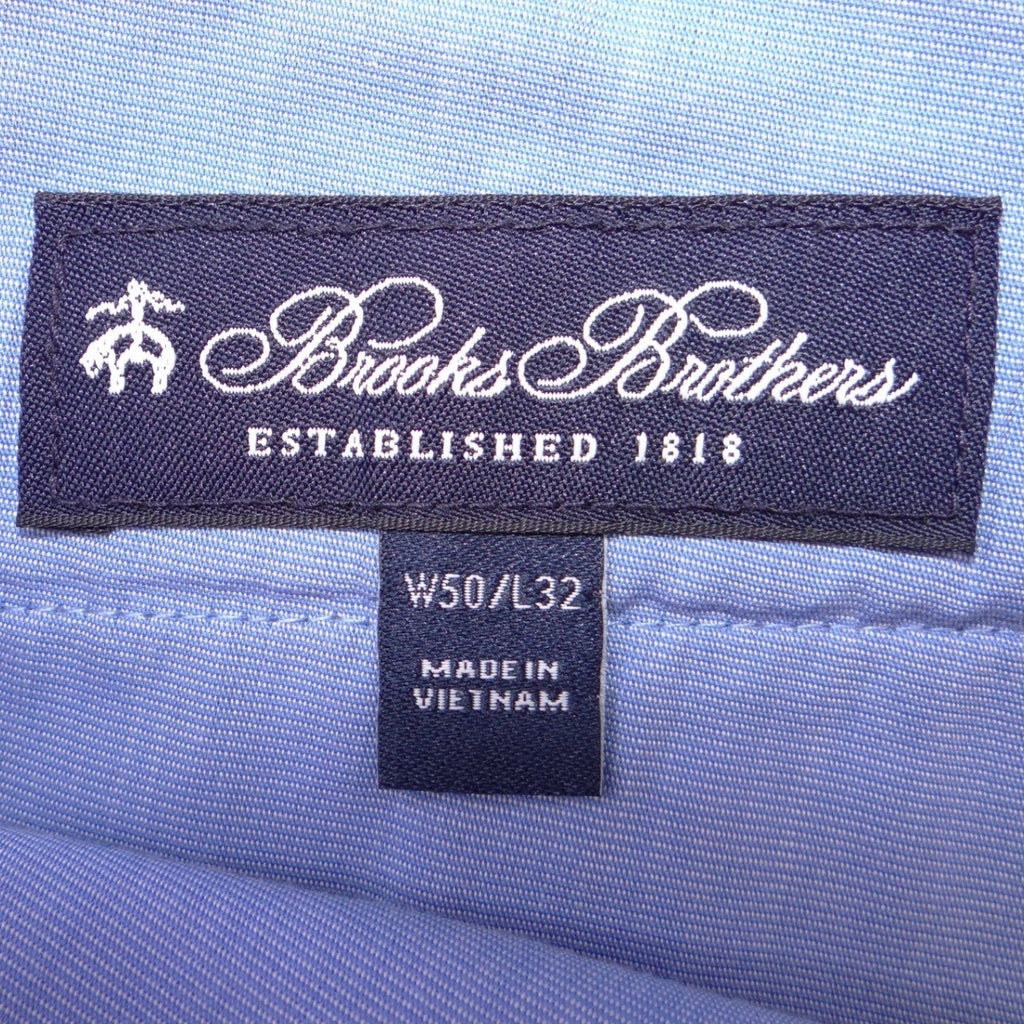 Brooks Brothers Khaki Chino Pants Mens 44x26 Stretch Waistband Cuffed Trousers