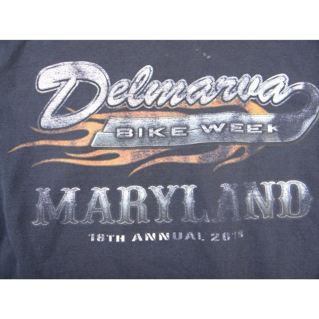Fruit of the Loom Delmarva Bike Week 2018 Long Sleeve Shirt Mens Medium