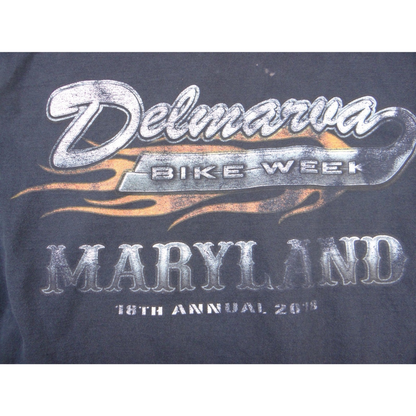 Fruit of the Loom Delmarva Bike Week 2018 Long Sleeve Shirt Mens Medium