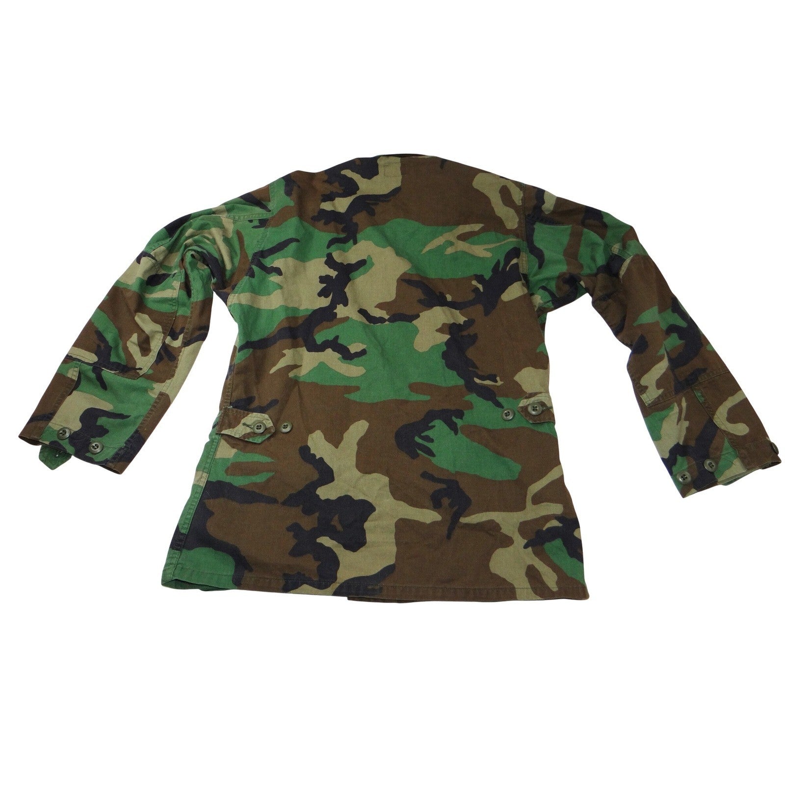 US Army Woodland Camouflage Field Jacket Mens Small Regular M81 Combat Shirt BDU