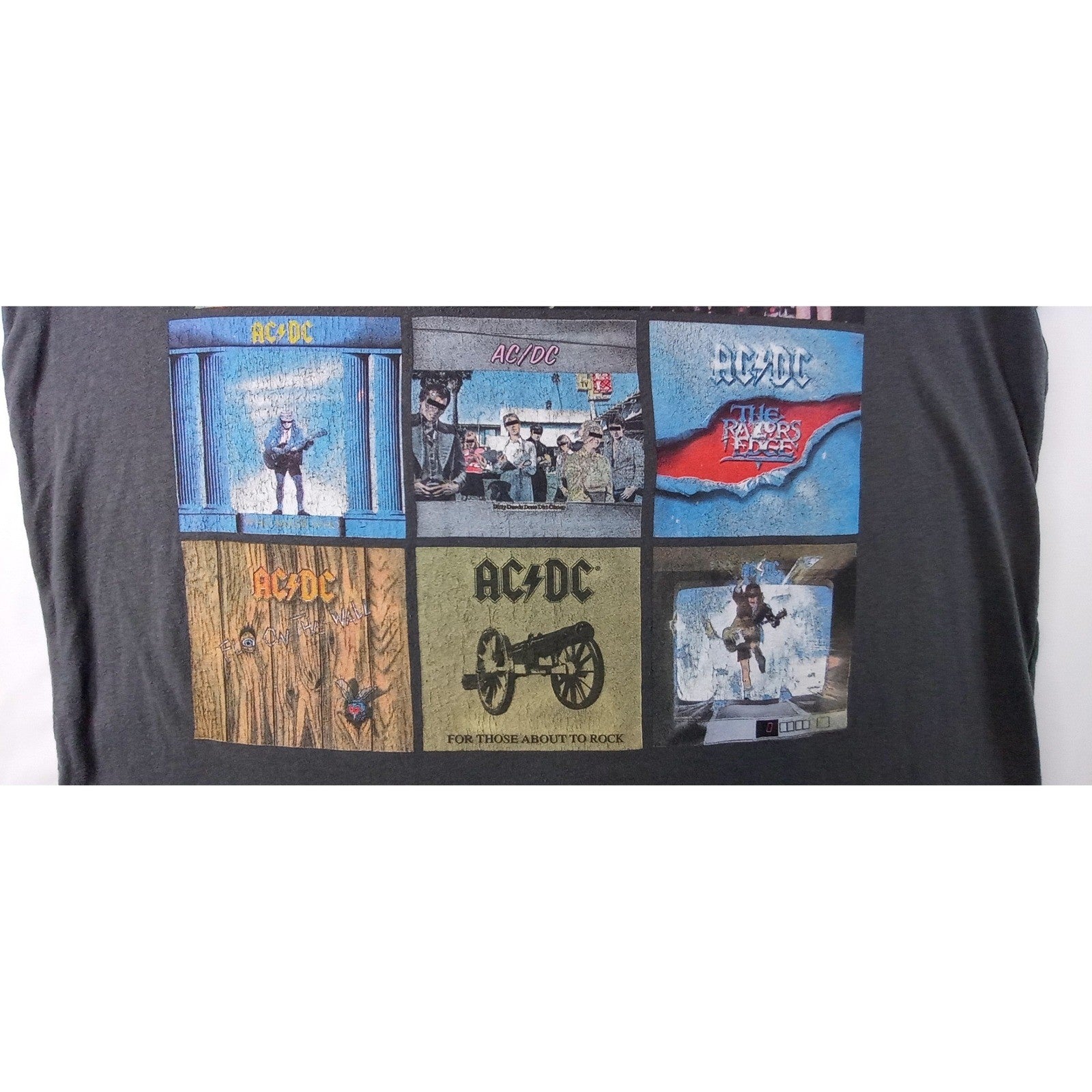 ACDC Band Graphic T Shirt Size Large Black Ice Album Tour Concert