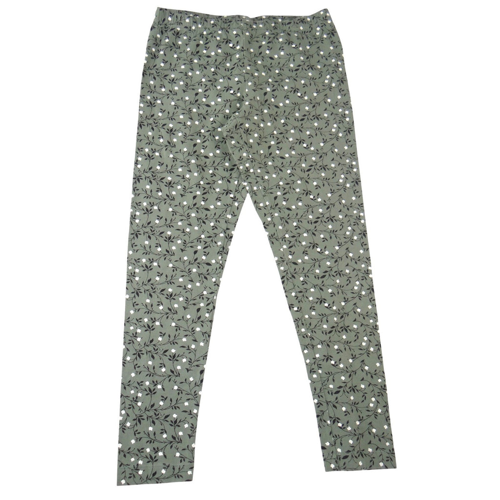 Old Navy Womens Sage Green Floral Print Cotton Spandex Leggings Size M 2305