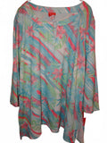 Hearts of Palm Woman Floral Print Tunic Top, Size 2X