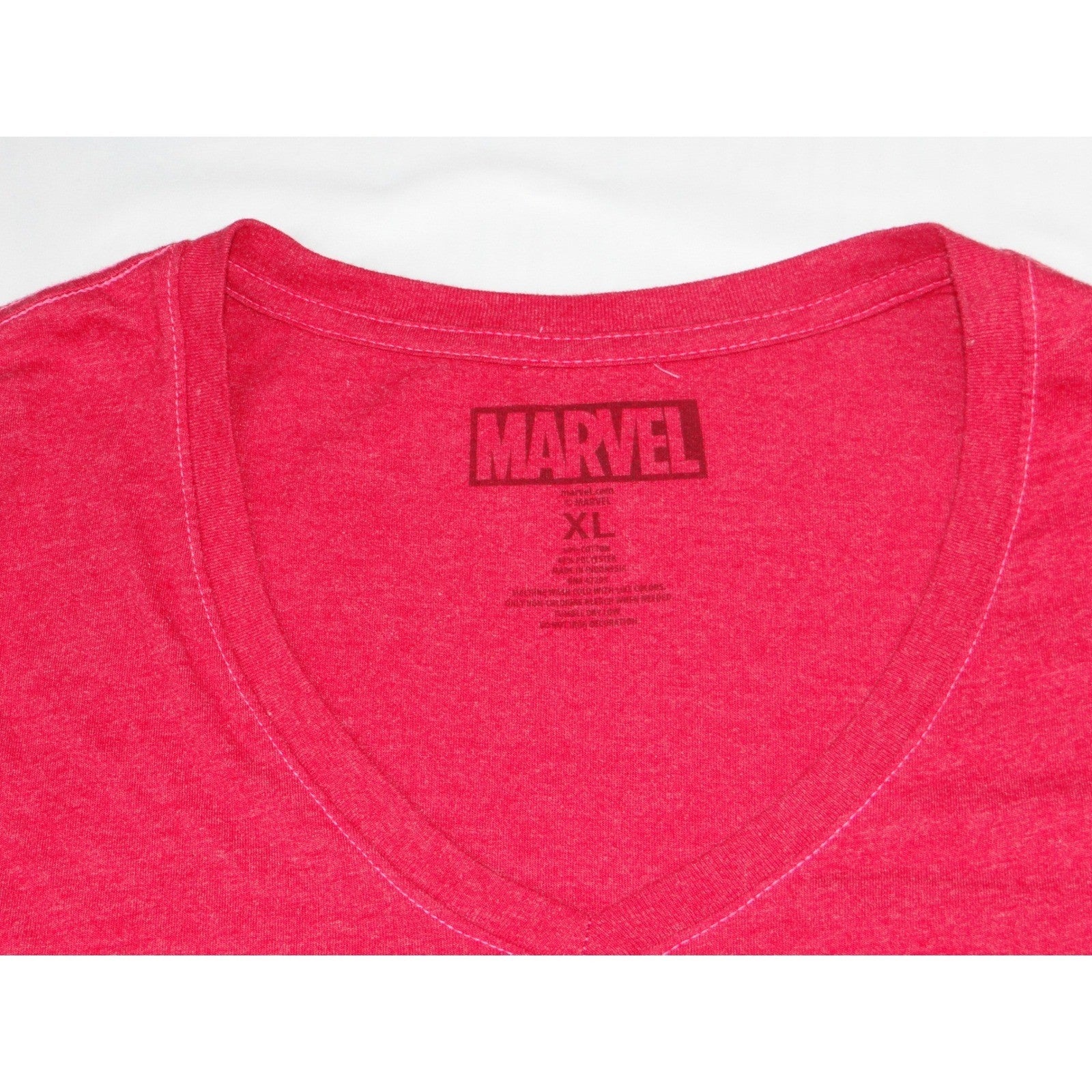 Marvel Spider Man Graphic Womens V Neck T Shirt Red XL