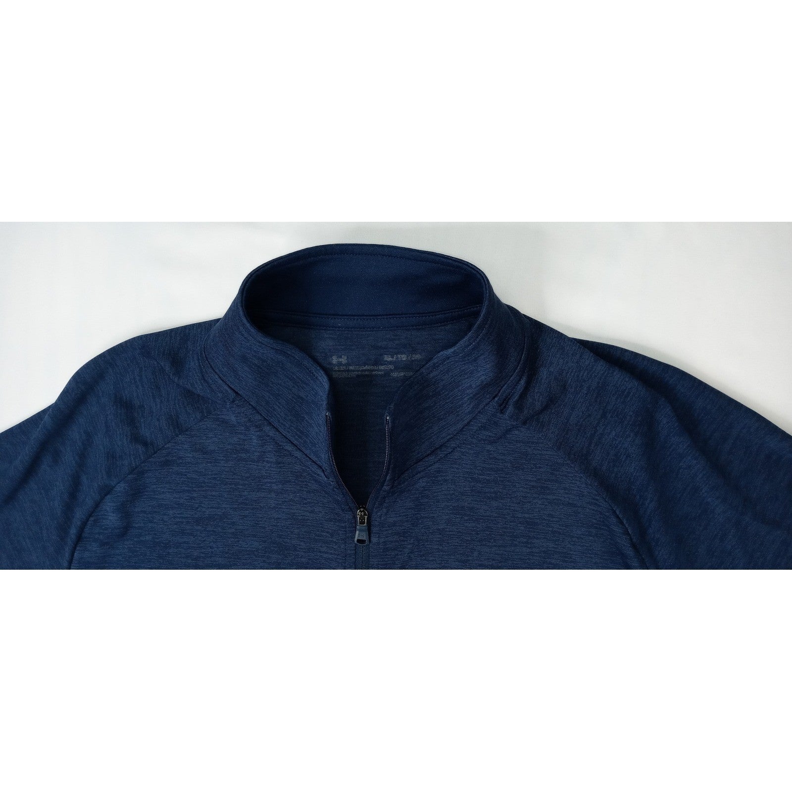 Under Armour Mens 1/2 Zip Pullover Long Sleeve Athletic Shirt Navy Blue Size XL