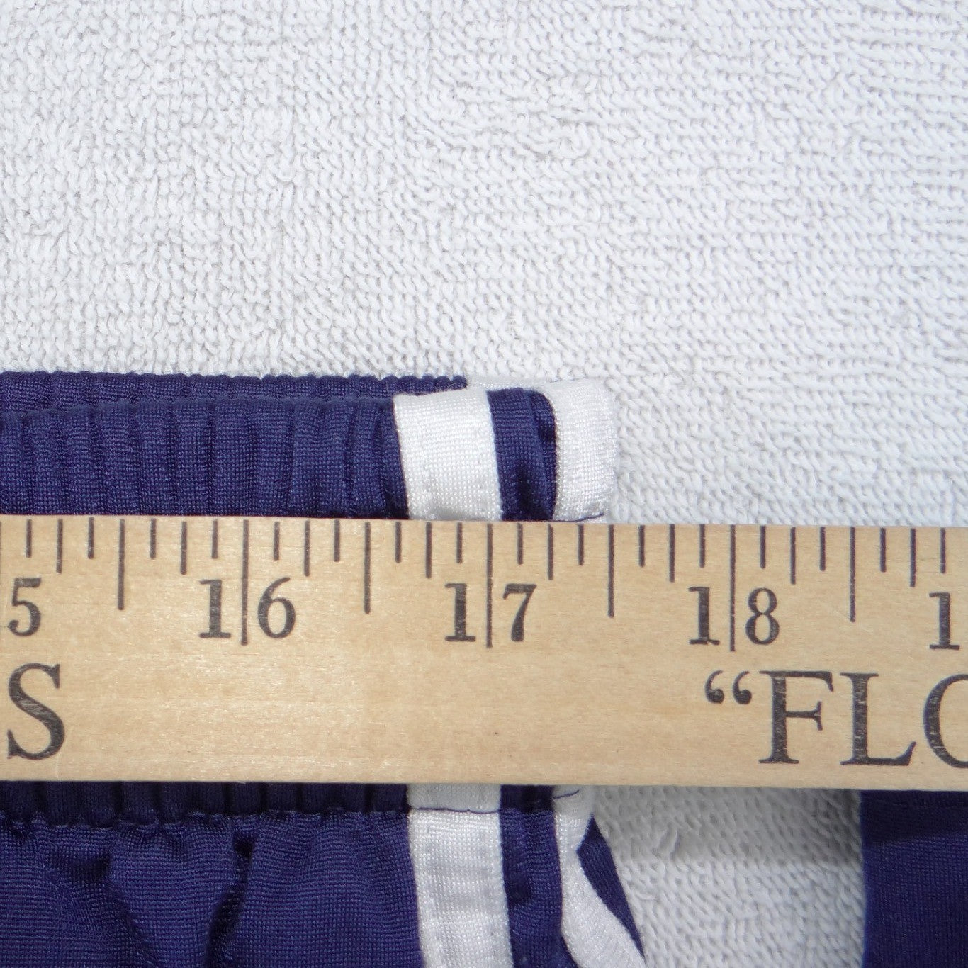 Adidas Mens XL Track Pants Purple Navy White 3 Stripe Wide Leg Vintage