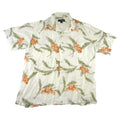 Vintage Tori Richard Mens XL Aloha Shirt Cream Orange Tropical Button Down