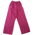 Womens Wide Leg Elastic Waist Scrub Pants Burgundy Wine Red Small