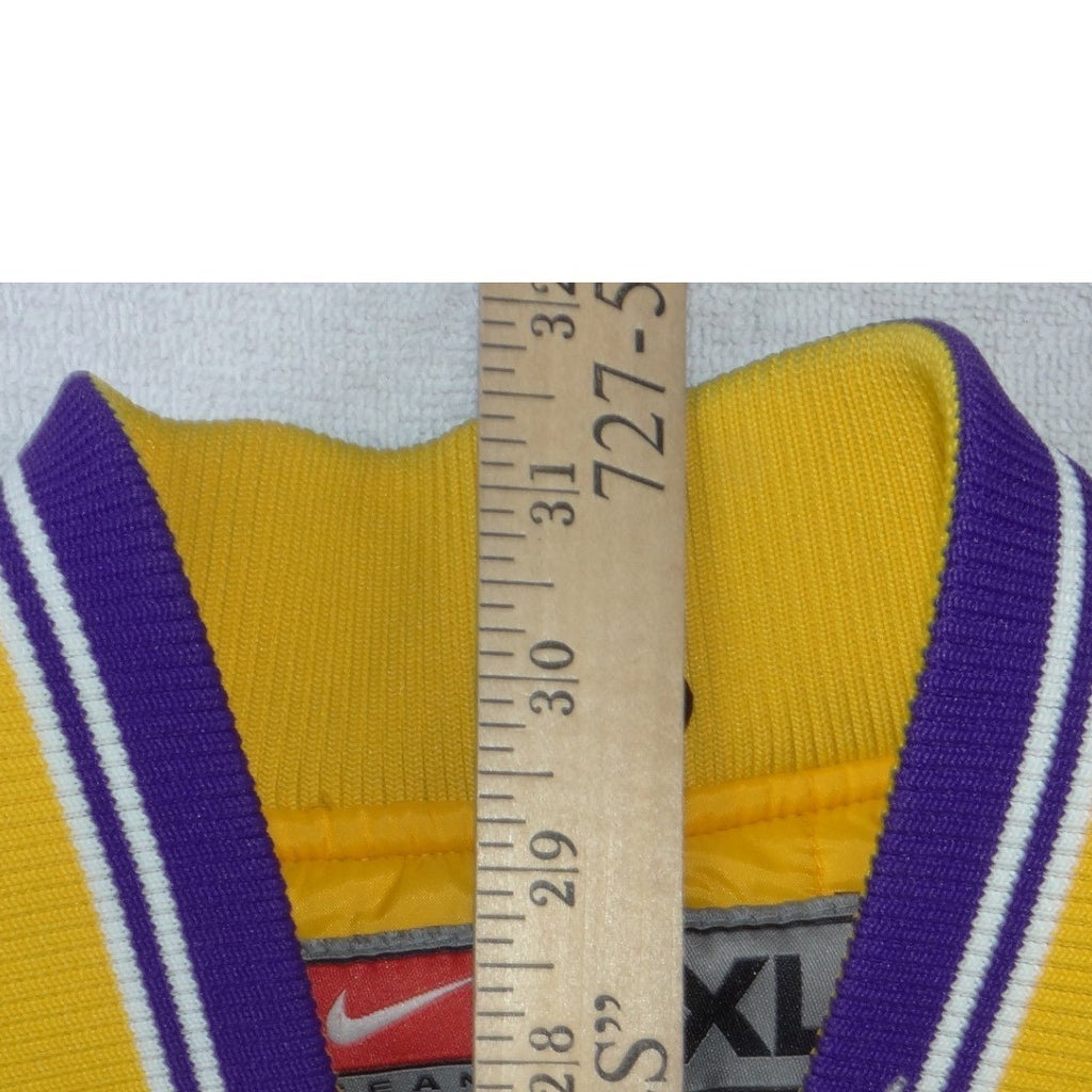 Nike Los Angeles Lakers Vintage NBA Bomber Jacket Yellow Purple XXL