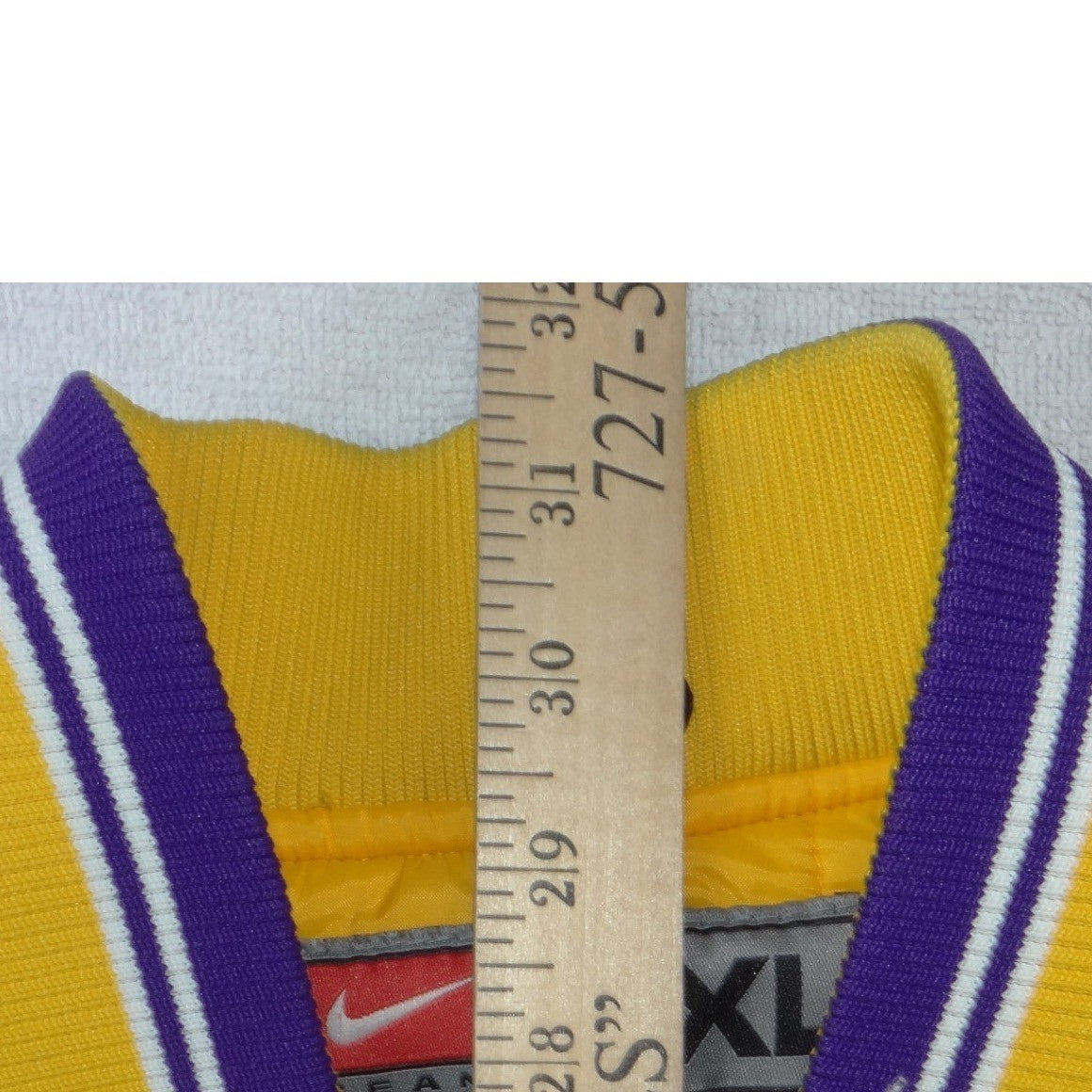 Nike Los Angeles Lakers Vintage NBA Bomber Jacket Yellow Purple XXL