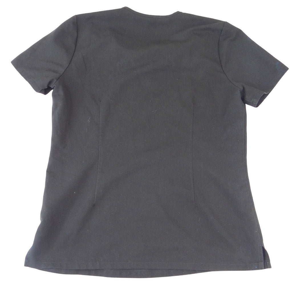 FIGS Technical Collection Black V-Neck Scrub Top Womens Small 1-Pocket