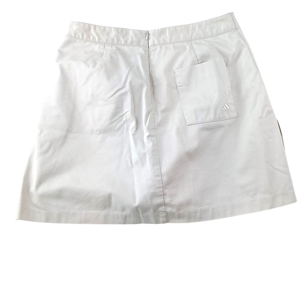 Adidas Women Khaki Stretch Golf Skort Size 6 Beige Active Tennis Skirt