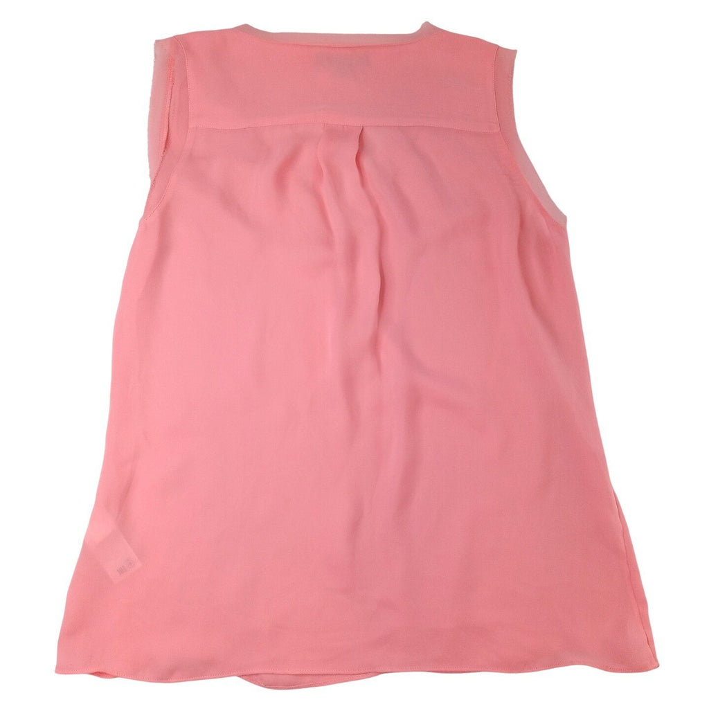 Banana Republic Coral Pink Sleeveless V Neck Tunic Top Blouse Women's Size S