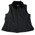Ann Taylor Petites Black Faux Fur Collar Zip Vest Women Size LP