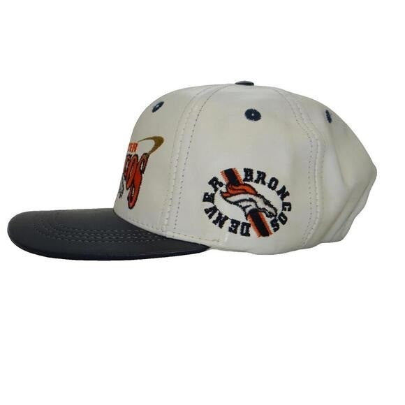 Denver Broncos White and Navy Snapback Hat - NWT