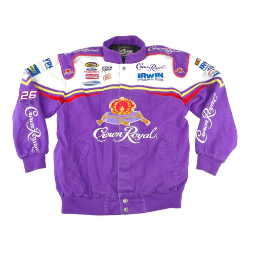 Chase Authentics Crown Royal Roush Racing NASCAR Jacket Jamie McMurray Purple L