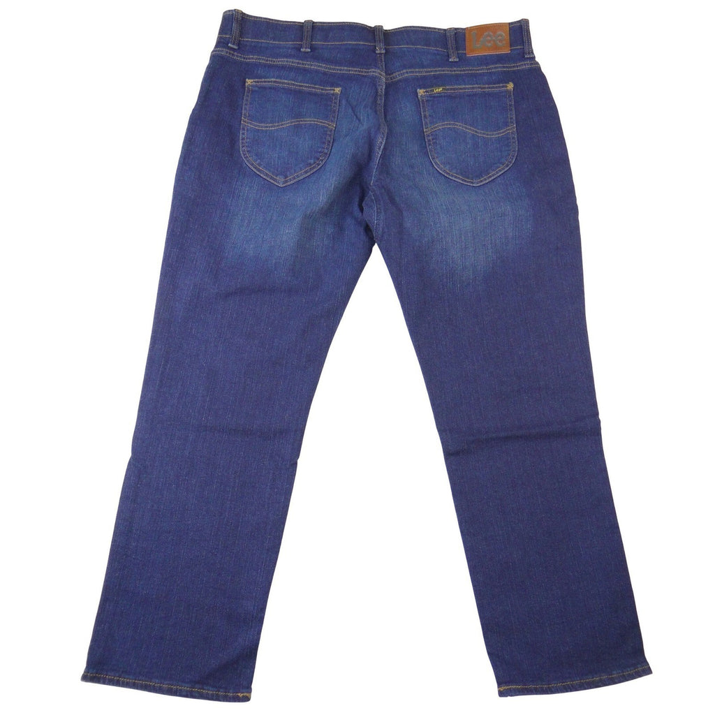 NWT-Lee Mens Active Stretch Straight Taper Jeans Dark Wash 40x30 Motion Flex